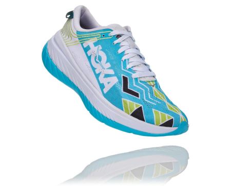 Hoka Ironman Kona Carbon X - Adidasi Alergare Pe Drum Barbati Albastri / Albi | RO-V7fPSVl